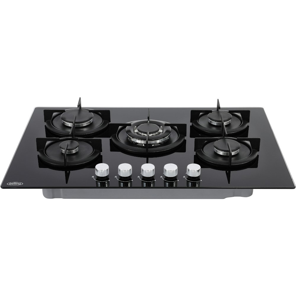 Belling GTG753RI Black 75cm 5 Burner Gas Hob