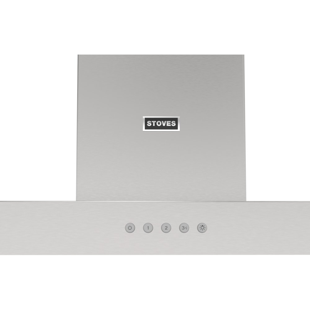 Stoves Sterling 90T Stainless Steel 90cm Chimney Cooker Hood, A+ Rated