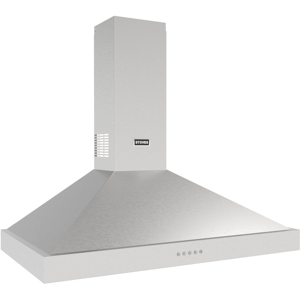 Stoves Sterling 110PYR Stainless Steel 110cm Chimney Cooker Hood, A+ Rated (444411655) Marks