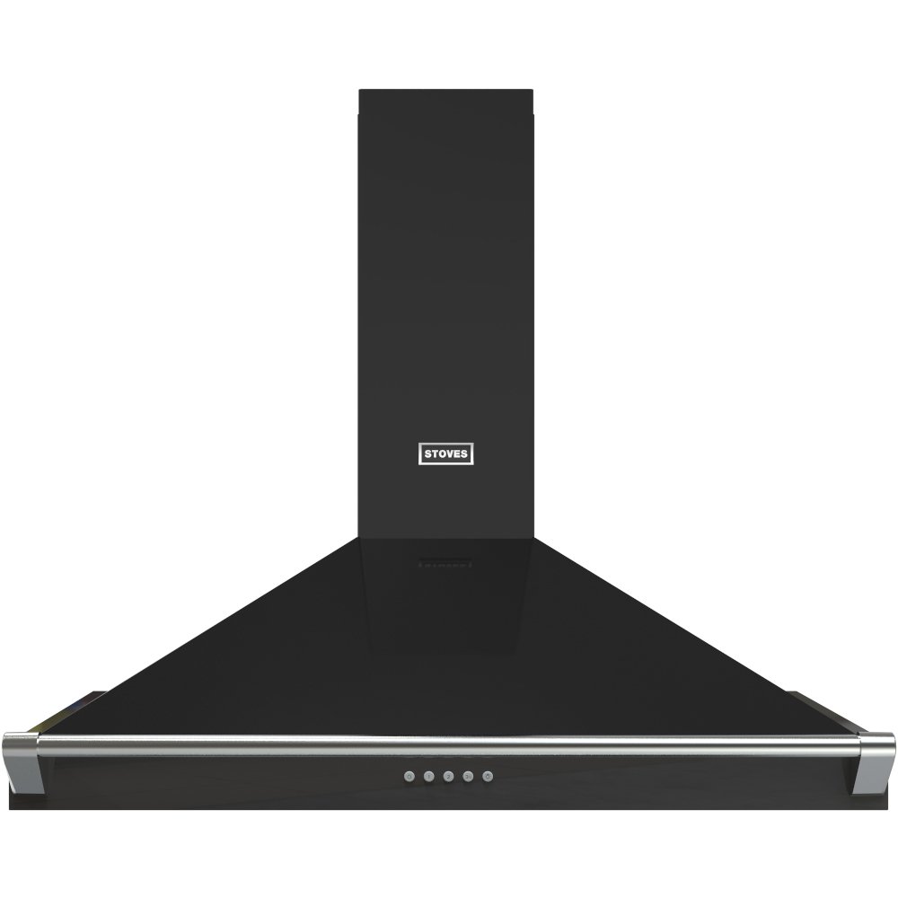 Stoves Richmond 90PYR Black 90cm Chimney Cooker Hood, A+ Rated