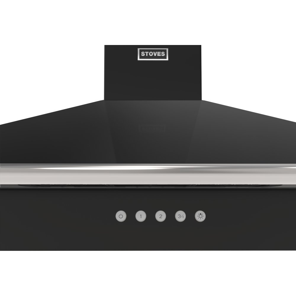 Stoves Richmond 110PYR 110cm Chimney Cooker Hood, Black, A+ Rated