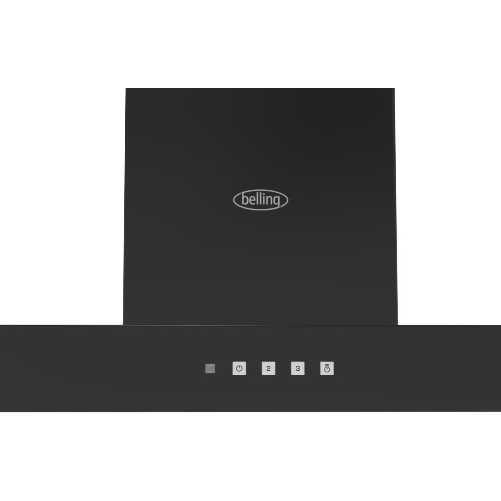 Belling Cookcentre 90T 90cm Chimney Cooker Hood, Black, C Rated