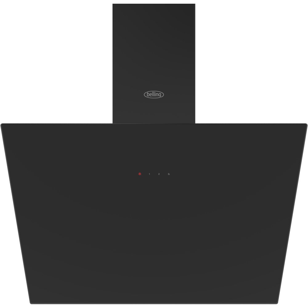 Belling 603ANG Black 60cm Chimney Cooker Hood, B Rated