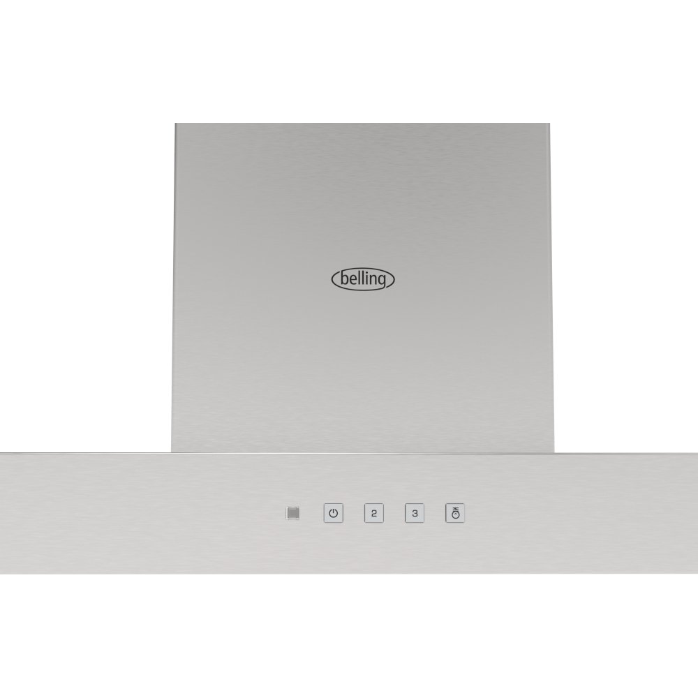Belling 603T Stainless Steel 60cm Chimney Cooker Hood, C Rated
