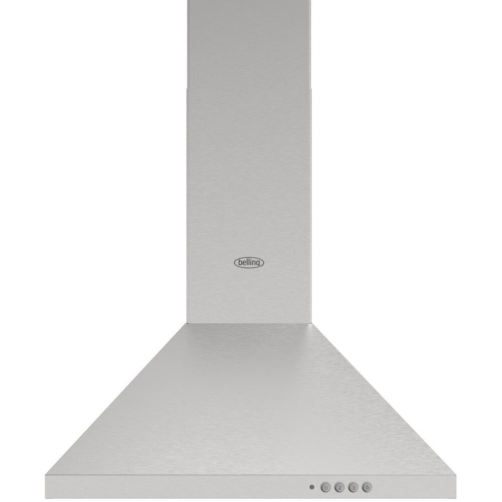 Belling 603PYR Stainless Steel 60cm Chimney Cooker Hood, C Rated