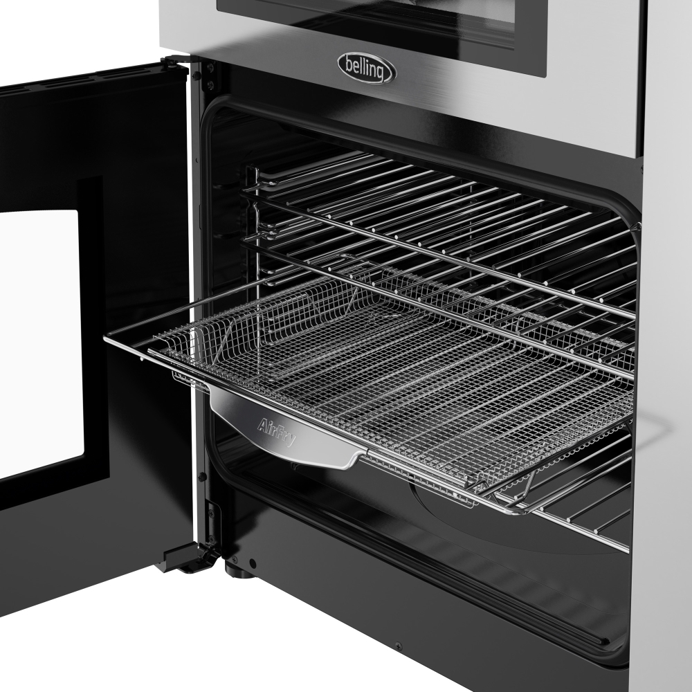 Belling RCA COOKCENTRE 90E S 90cm Ceramic Range Cooker, Stainless Steel, A Rated