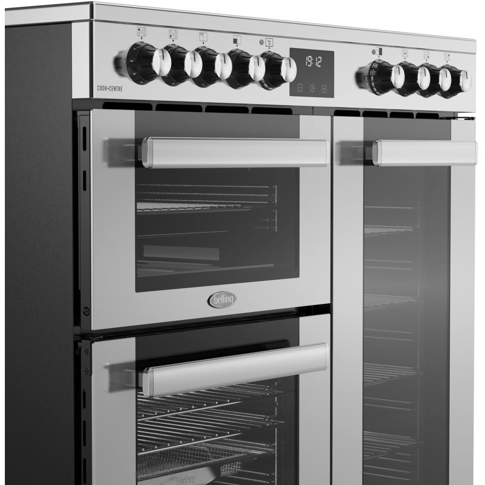 Belling RCA COOKCENTRE 90E S 90cm Ceramic Range Cooker, Stainless Steel, A Rated