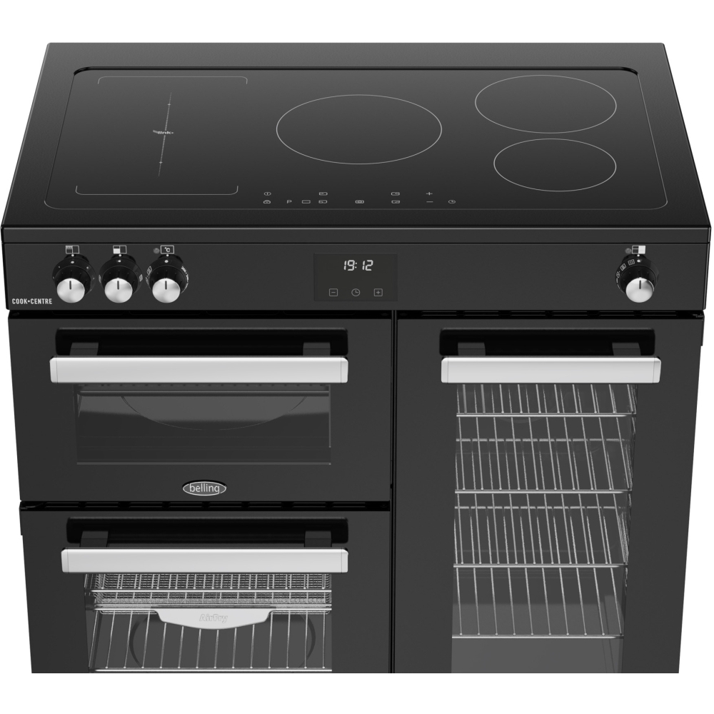 Belling RCA COOKCENTRE 90Ei 90cm Induction Range Cooker, Black, A Rated