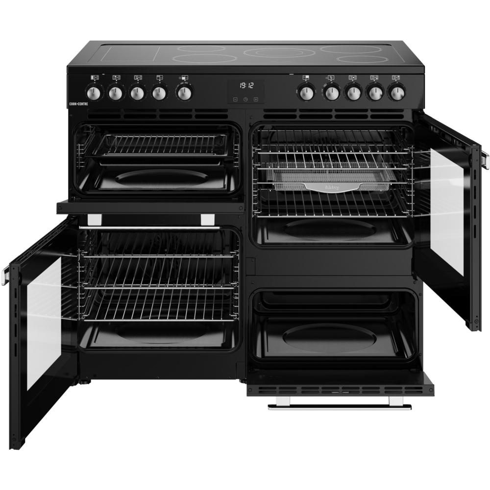 Belling RCA COOKCENTRE 100E 100cm Ceramic Range Cooker, Black, A Rated