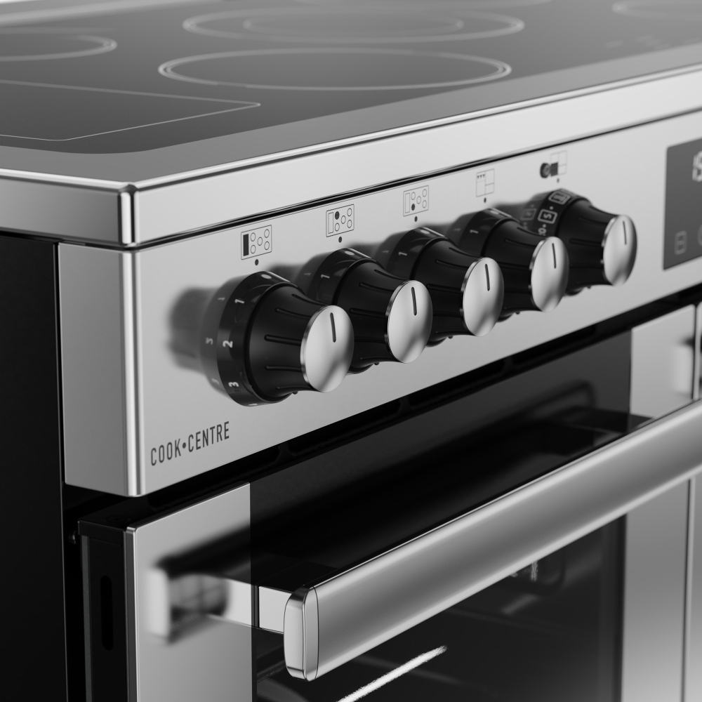 Belling RCA COOKCENTRE 100E 100cm Ceramic Range Cooker, Stainless Steel, A Rated