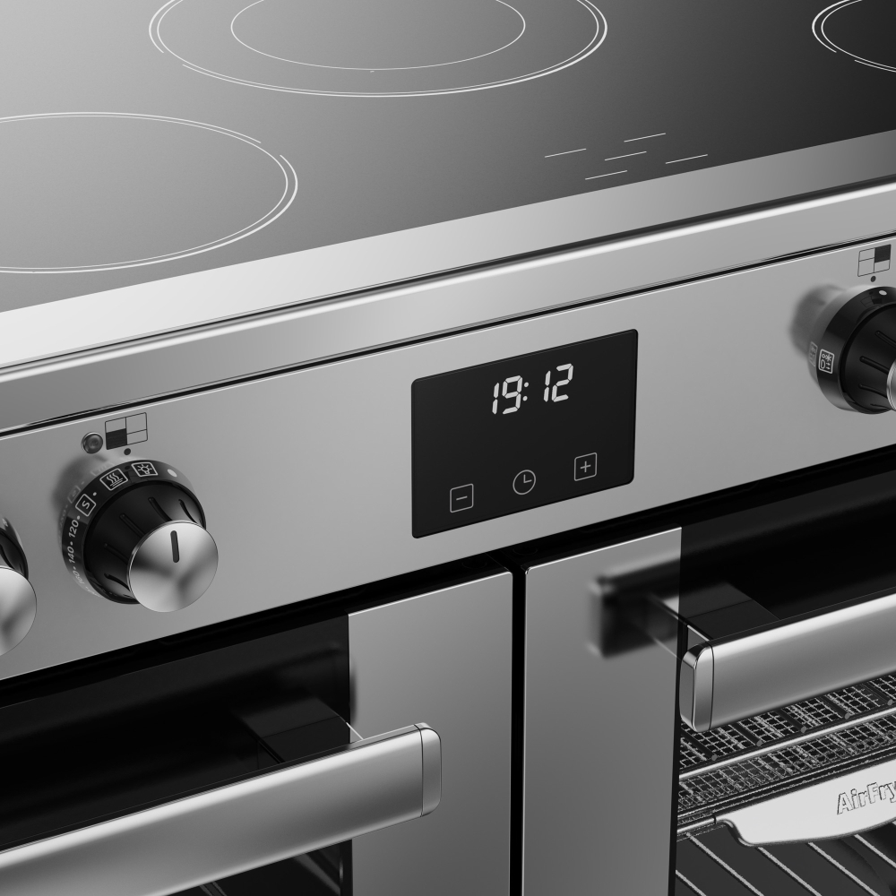 Belling RCA COOKCENTRE 100E 100cm Ceramic Range Cooker, Stainless Steel, A Rated