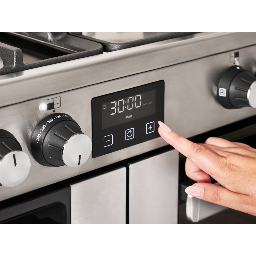 Belling RCA COOKCENTRE 100DF 100cm Dual Fuel Range Cooker, Stainless Steel, A Rated