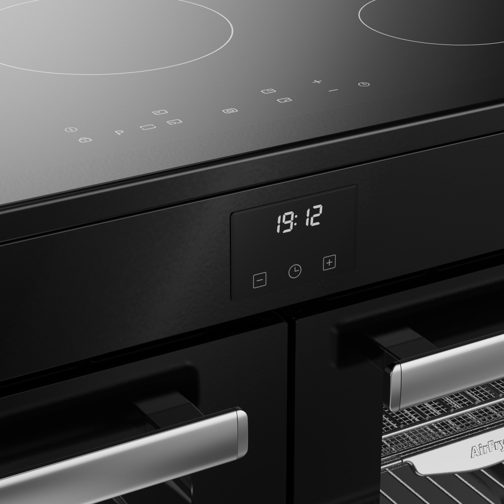 Belling RCA COOKCENTRE 100Ei 100cm Induction Range Cooker, Black, A Rated