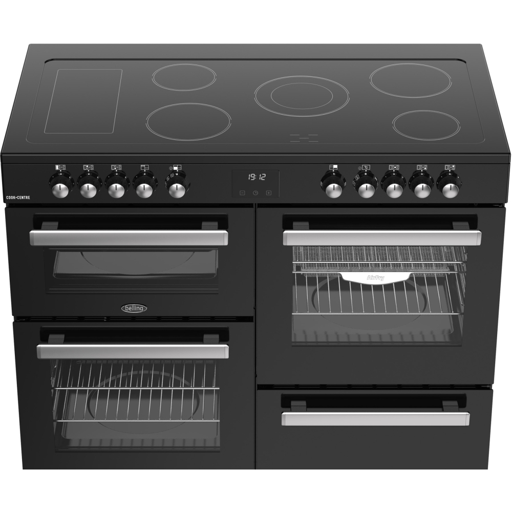 Belling RCA COOKCENTRE 110E 110cm Ceramic Range Cooker, Black, A Rated