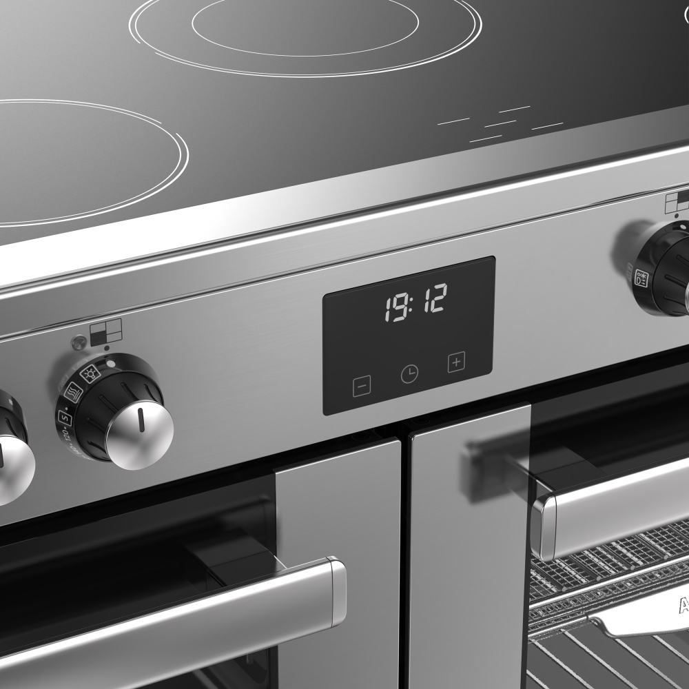 Belling RCA COOKCENTRE 110E 110cm Ceramic Range Cooker, Stainless Steel, A Rated