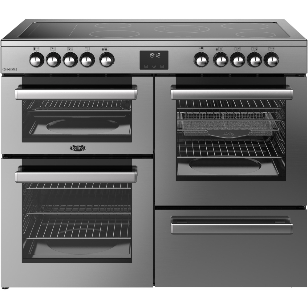 Belling RCA COOKCENTRE 110E 110cm Ceramic Range Cooker, Stainless Steel, A Rated