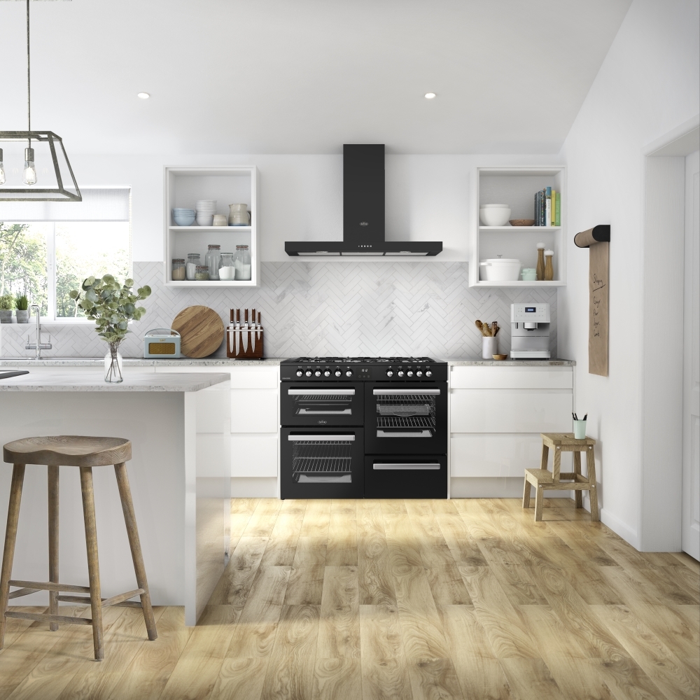 Belling RCA COOKCENTRE 110DF 110cm Dual Fuel Range Cooker, Black, A Rated