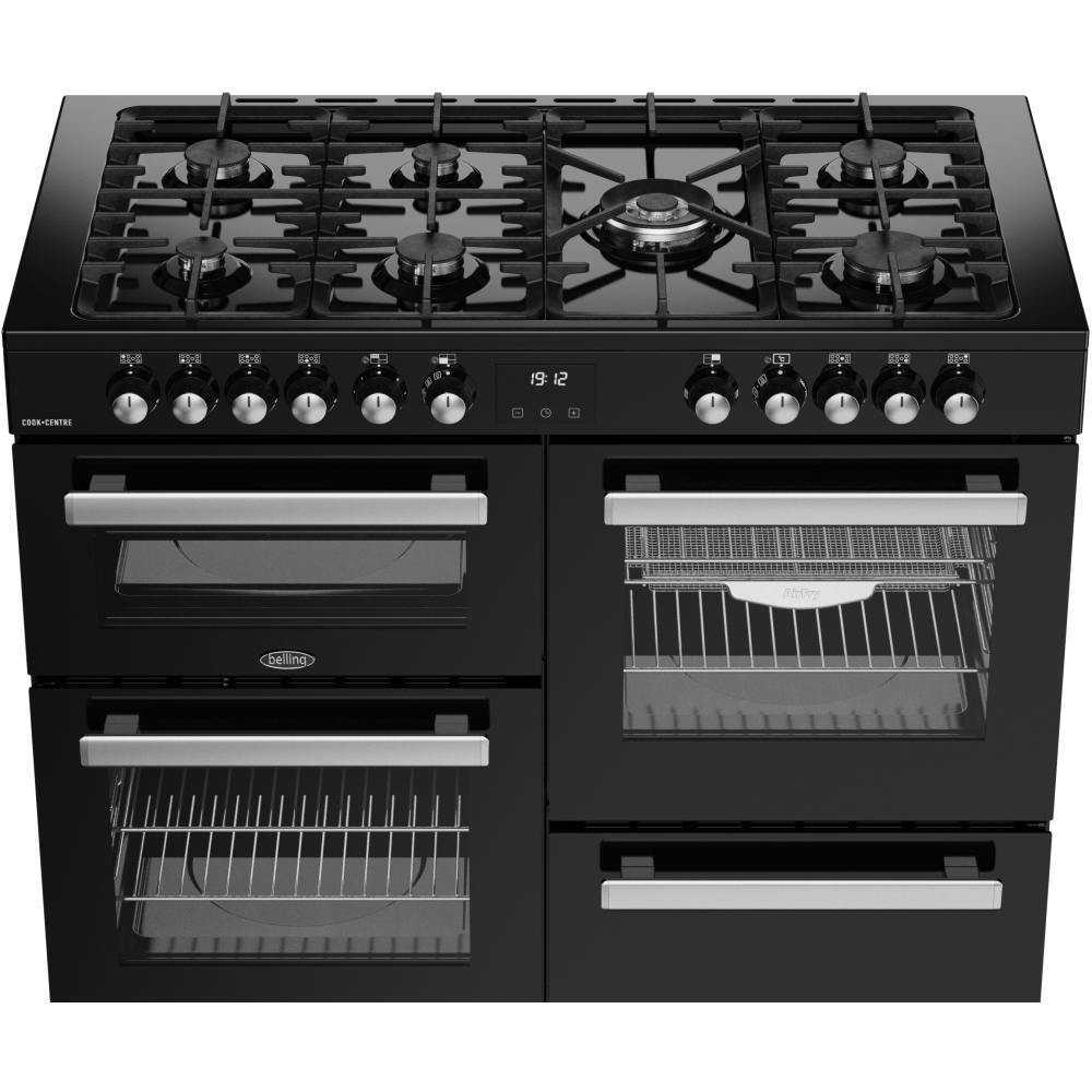 Belling RCA COOKCENTRE 110DF 110cm Dual Fuel Range Cooker, Black, A Rated