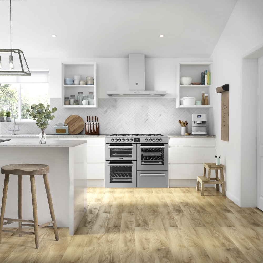 Belling RCA COOKCENTRE 110DF 110cm Dual Fuel Range Cooker, Stainless Steel, A Rated