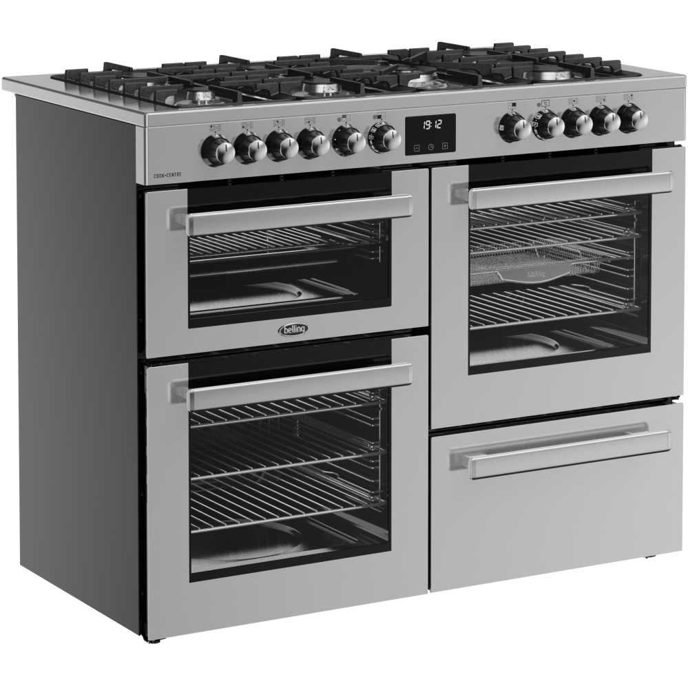 Belling RCA COOKCENTRE 110DF 110cm Dual Fuel Range Cooker, Stainless Steel, A Rated