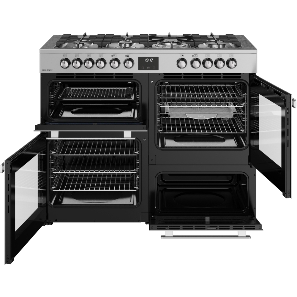 Belling RCA COOKCENTRE 110DF 110cm Dual Fuel Range Cooker, Stainless Steel, A Rated