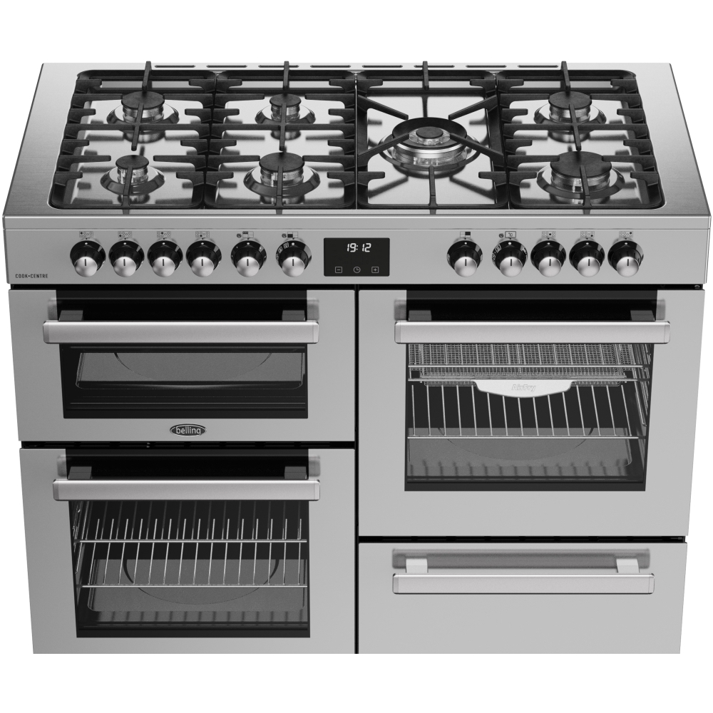 Belling RCA COOKCENTRE 110DF 110cm Dual Fuel Range Cooker, Stainless Steel, A Rated