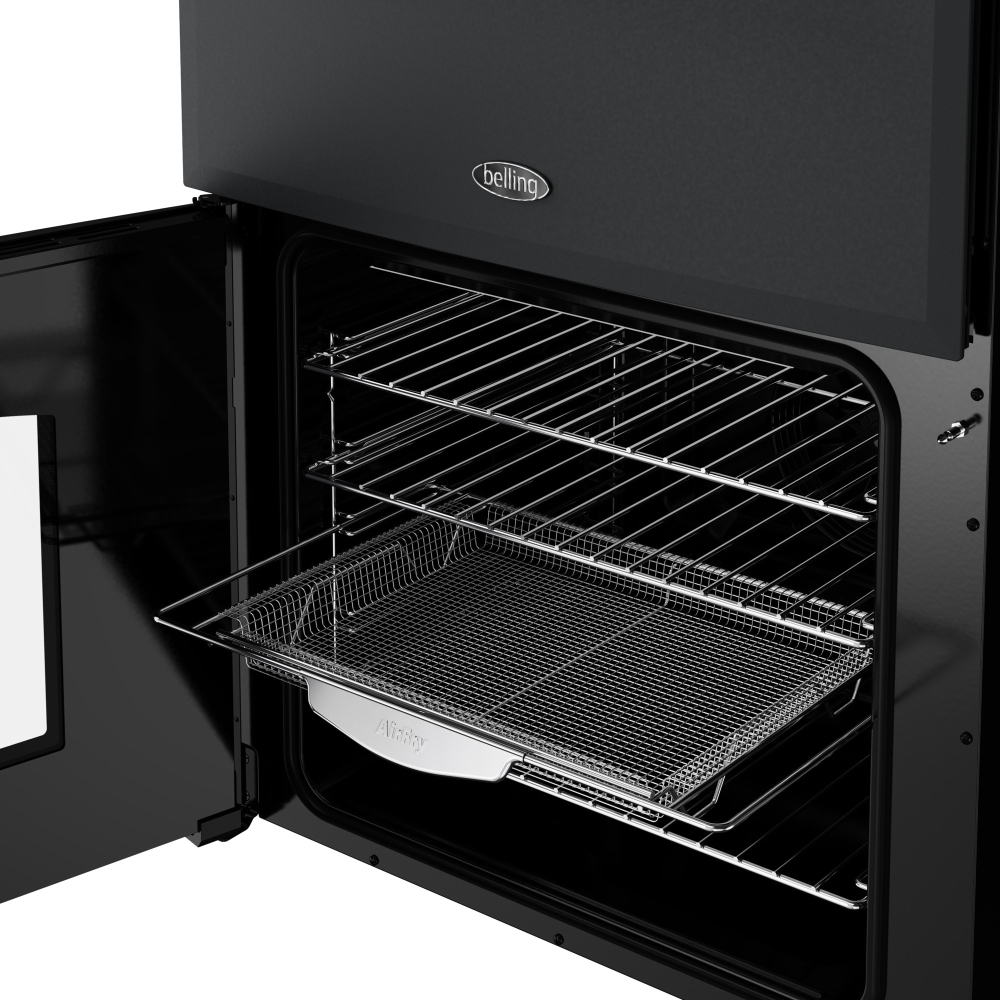 Belling Farmhouse 60E Ceramic Electric Cooker with Double Oven, Grey, A Rated