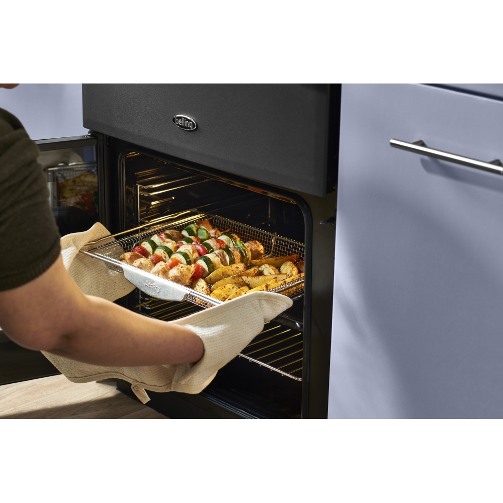 Belling MRA FARMHOUSE 60 Dual Fuel Cooker with Double Oven, Grey, A Rated
