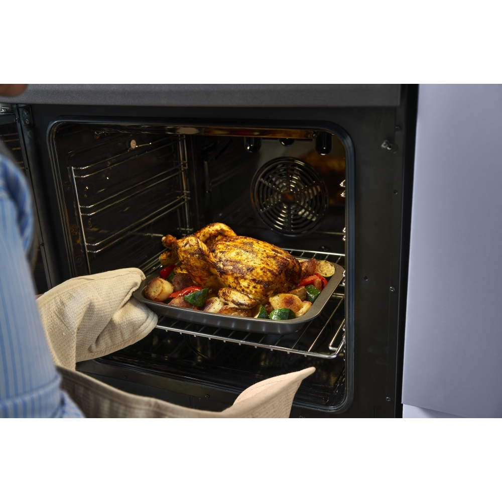 Belling MRA FARMHOUSE 60 Dual Fuel Cooker with Double Oven, Grey, A Rated
