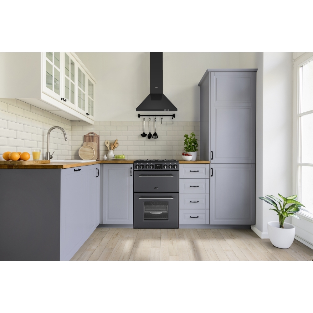 Belling MRA FARMHOUSE 60 Dual Fuel Cooker with Double Oven, Grey, A Rated