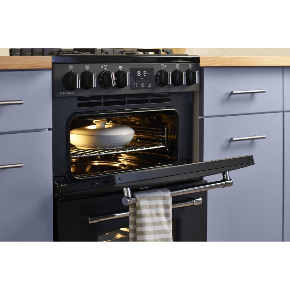 Belling MRA FARMHOUSE 60 Dual Fuel Cooker with Double Oven, Grey, A Rated
