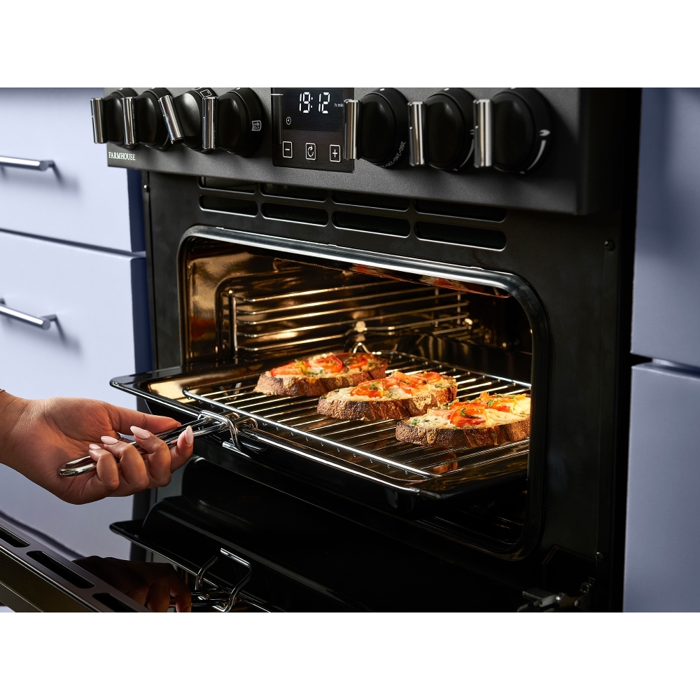 Belling MRA FARMHOUSE 60 Dual Fuel Cooker with Double Oven, Cream, A Rated