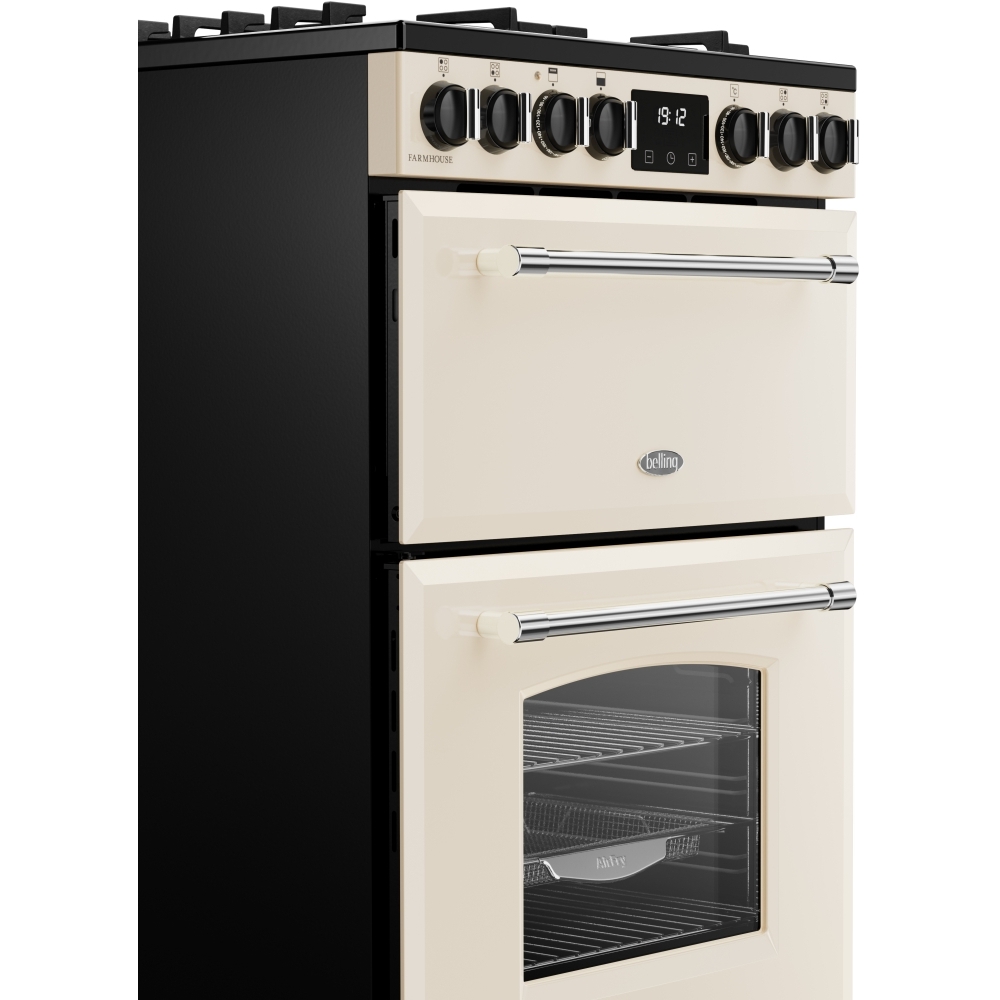 Belling MRA FARMHOUSE 60 Dual Fuel Cooker with Double Oven, Cream, A Rated