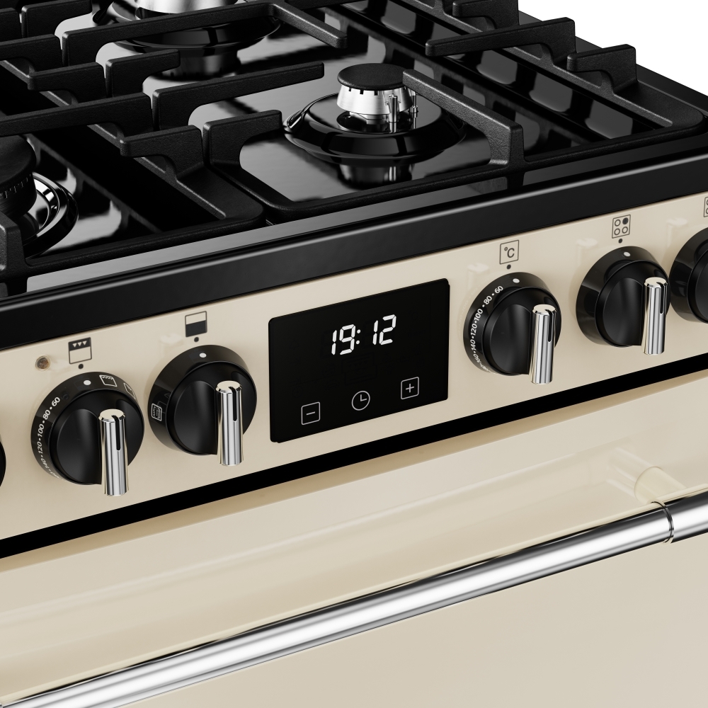 Belling MRA FARMHOUSE 60 Dual Fuel Cooker with Double Oven, Cream, A Rated