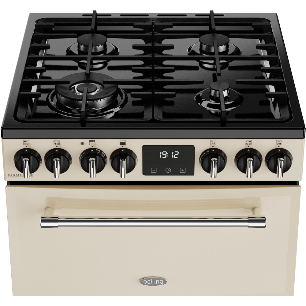 Belling MRA FARMHOUSE 60 Dual Fuel Cooker with Double Oven, Cream, A Rated