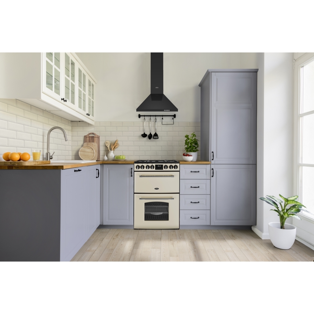 Belling MRA FARMHOUSE 60 Dual Fuel Cooker with Double Oven, Cream, A Rated