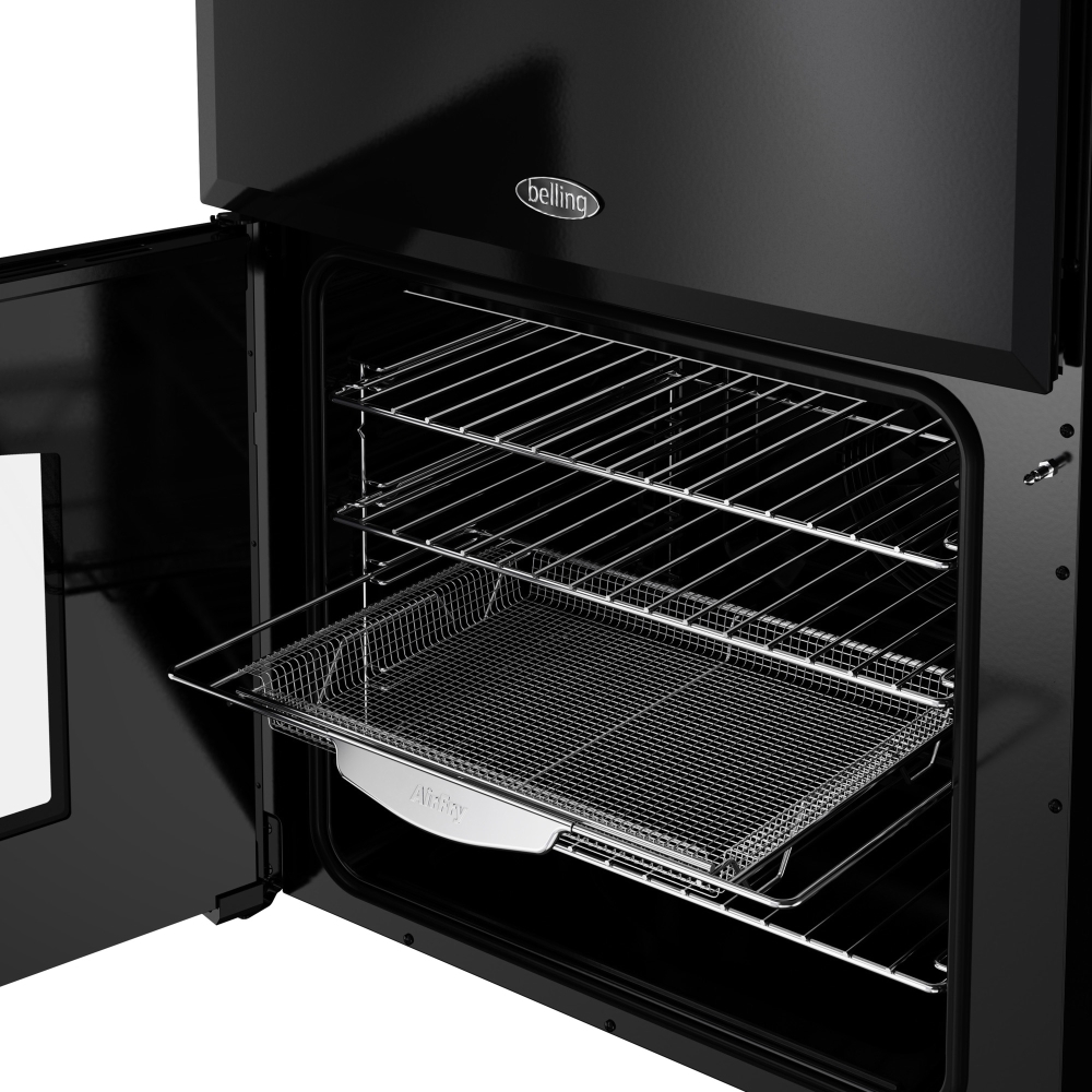 Belling Farmhouse 60Ei TCH Induction Electric Cooker with Double Oven, Black, A Rated