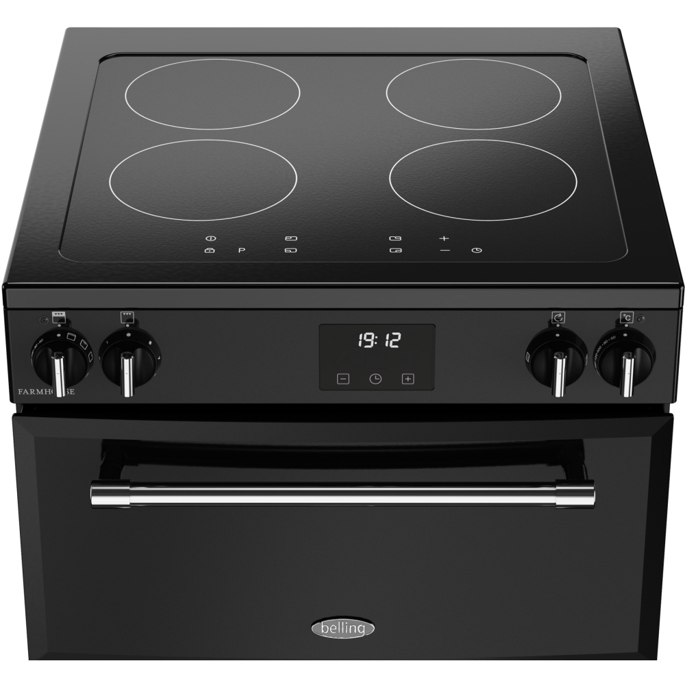 Belling Farmhouse 60Ei TCH Induction Electric Cooker with Double Oven, Black, A Rated