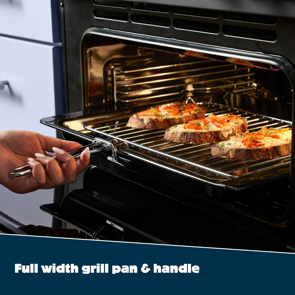 Belling Farmhouse 90DF 90cm Dual Fuel Range Cooker, Cream, A Rated