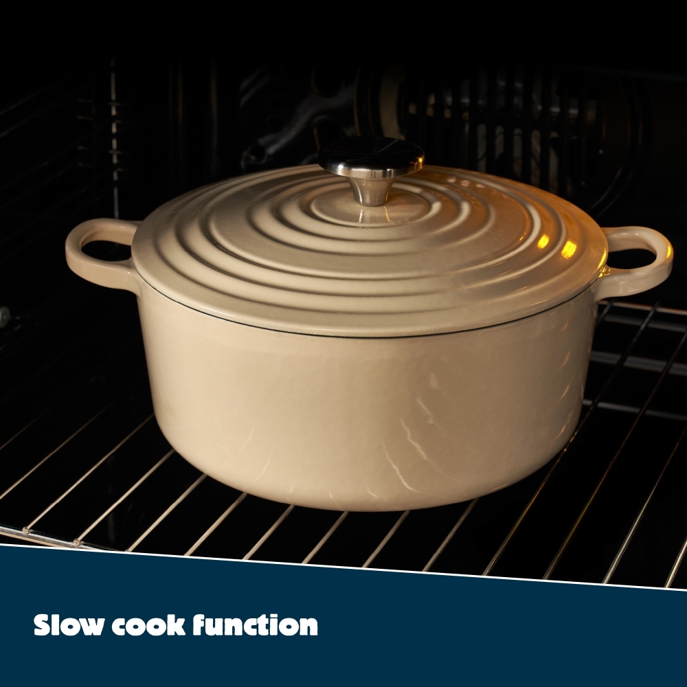 Belling Farmhouse 90DF 90cm Dual Fuel Range Cooker, Cream, A Rated