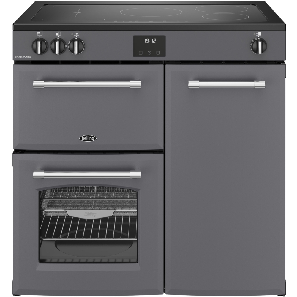 Belling RCA FARMHOUSE 90Ei A 90cm Induction Range Cooker, Grey, A Rated