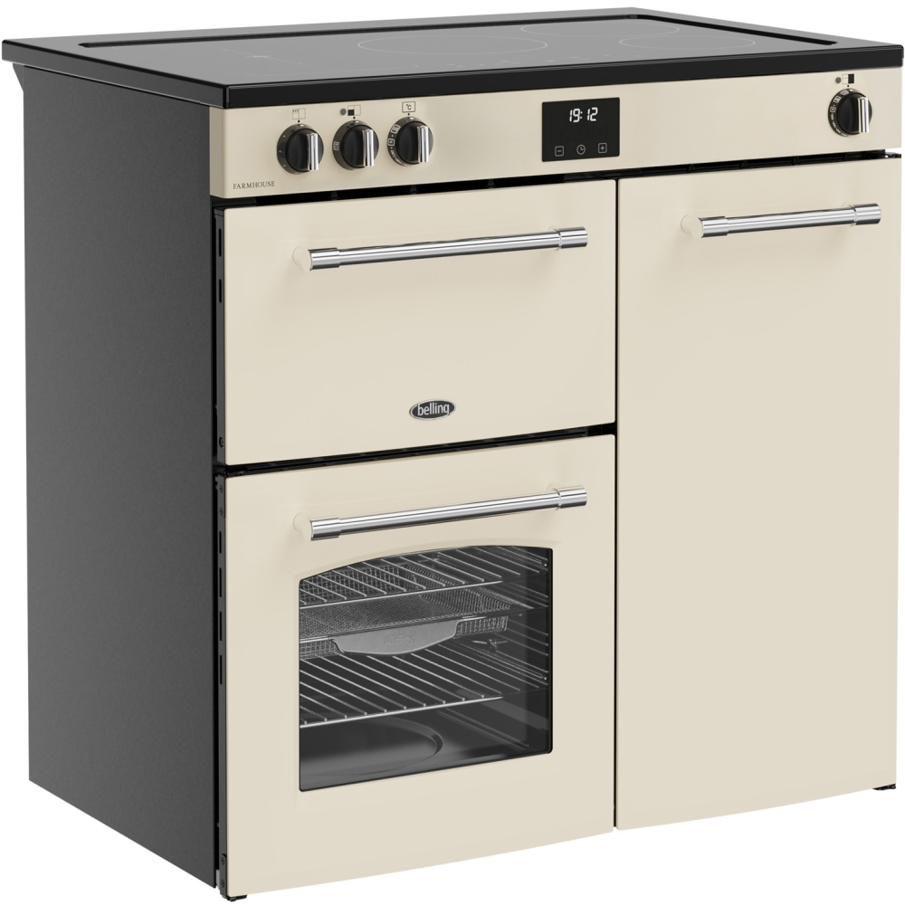 Belling RCA FARMHOUSE 90Ei C 90cm Induction Range Cooker, Cream, A Rated