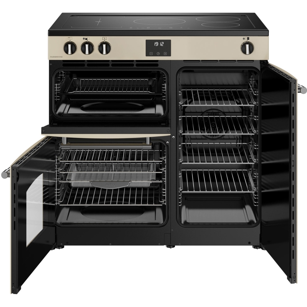 Belling RCA FARMHOUSE 90Ei C 90cm Induction Range Cooker, Cream, A Rated