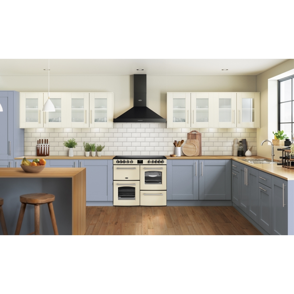 Belling RCA FARMHOUSE 100E C 100cm Ceramic Range Cooker, Cream, A Rated