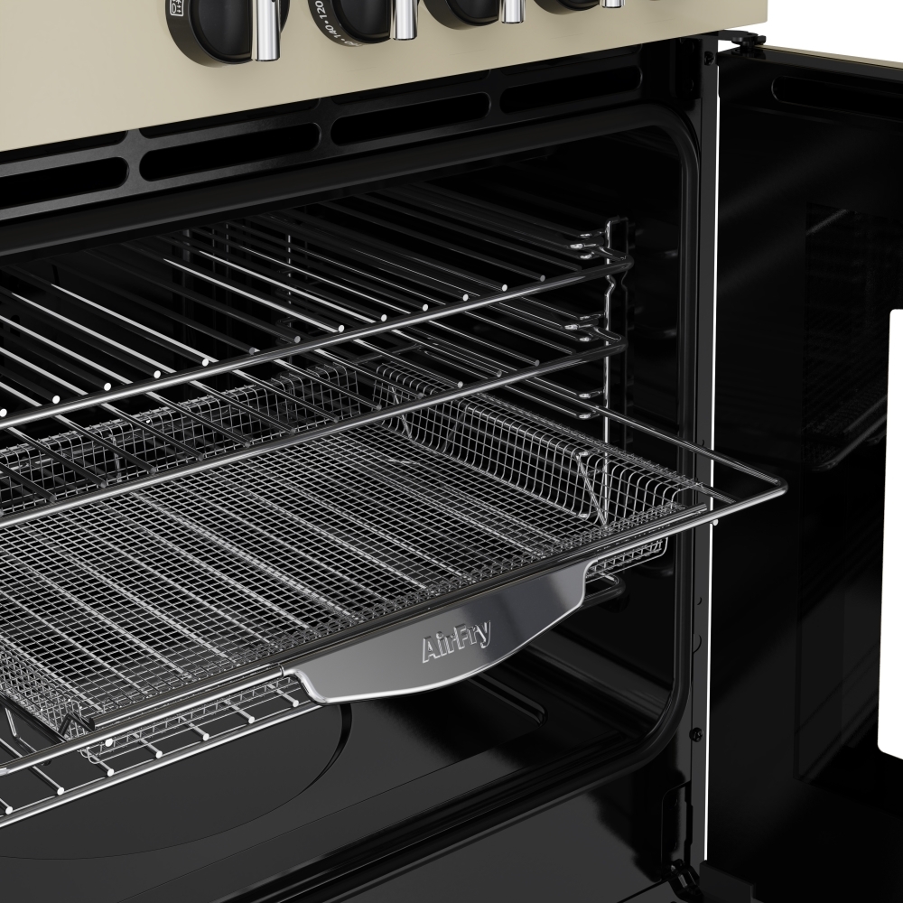 Belling Farmhouse 100DF 100cm Dual Fuel Range Cooker, Cream, A Rated