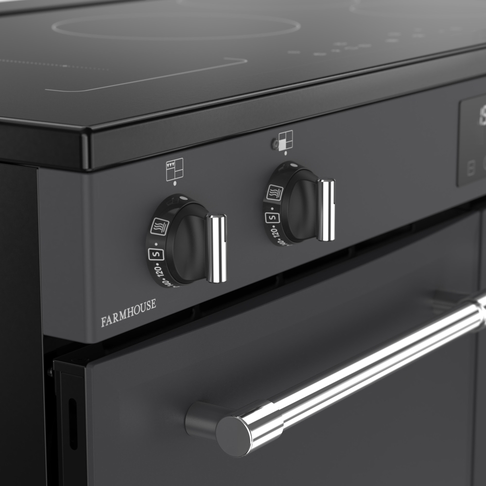 Belling RCA FARMHOUSE 100Ei 100cm Induction Range Cooker, Grey, A Rated
