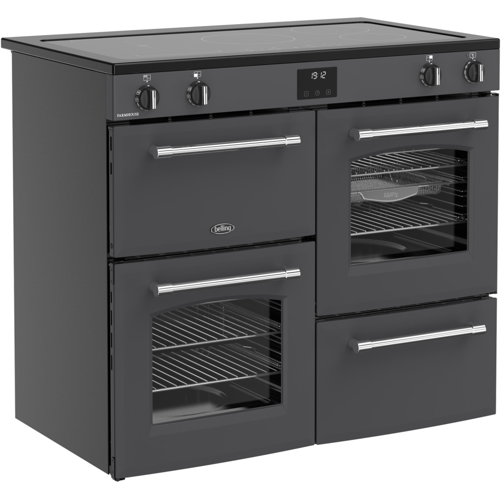 Belling RCA FARMHOUSE 100Ei 100cm Induction Range Cooker, Grey, A Rated