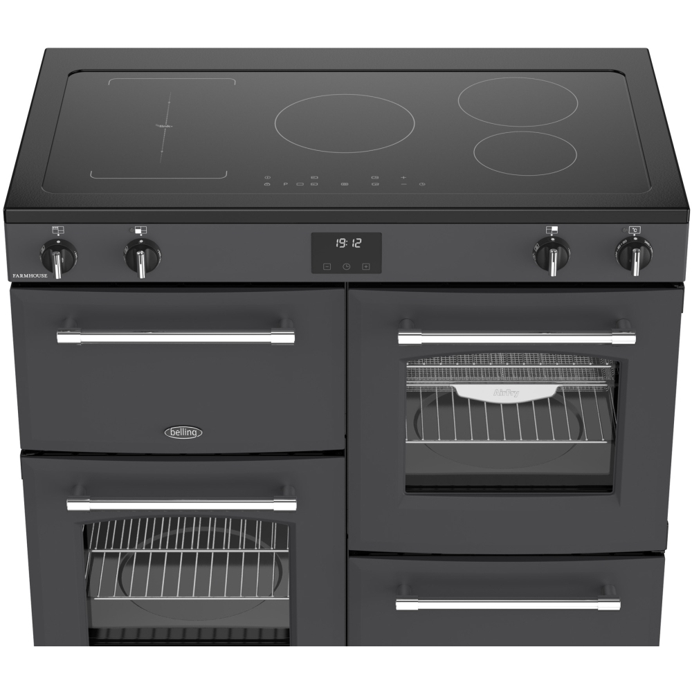 Belling RCA FARMHOUSE 100Ei 100cm Induction Range Cooker, Grey, A Rated