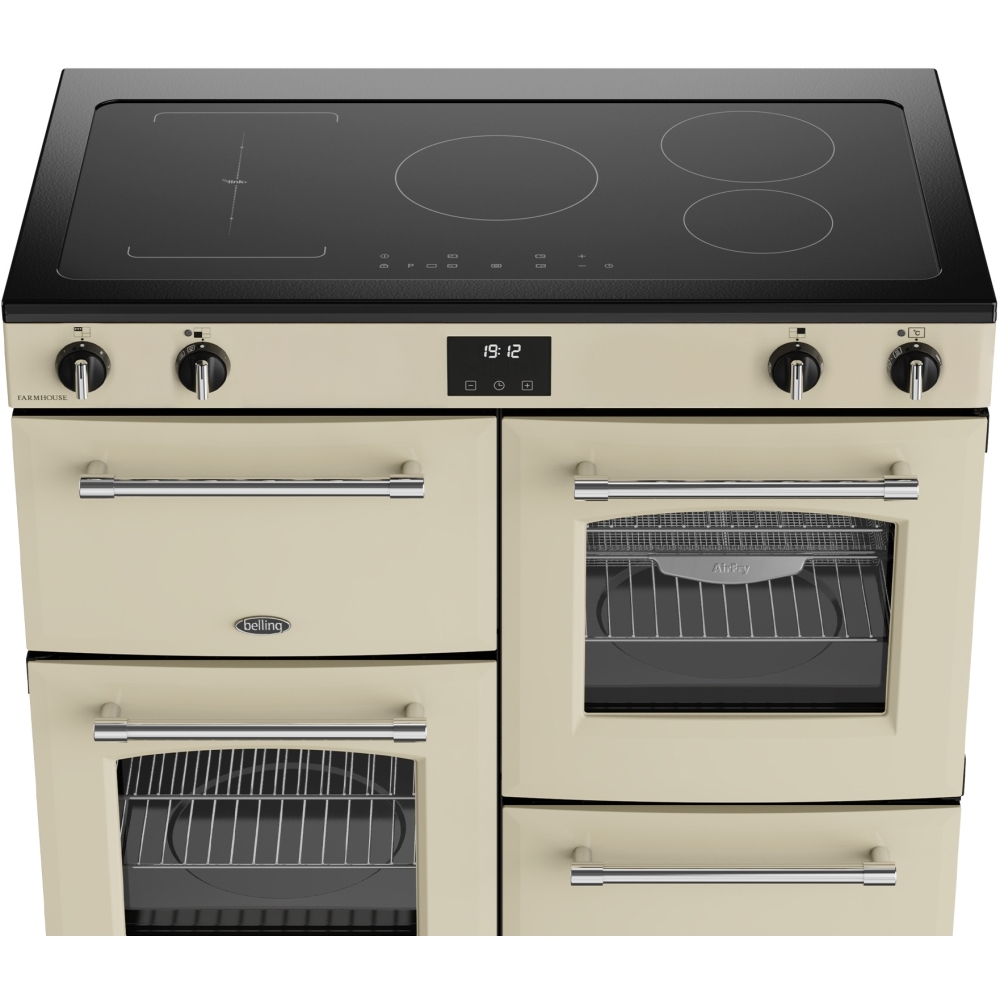 Belling RCA FARMHOUSE 100Ei 100cm Induction Range Cooker, Cream, A Rated