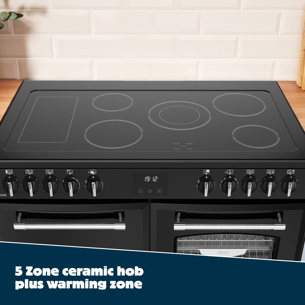 Belling RCA FARMHOUSE 110E C 110cm Ceramic Range Cooker, Cream, A Rated